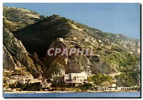 Moderne Karte Menton Garavan le Pont St Louis et la Franco Italienne