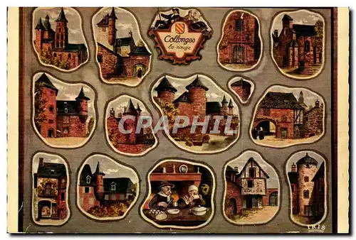 Cartes postales moderne Correze Pittoresque Collonges la Rouge Peinture de Mr de Lestrade