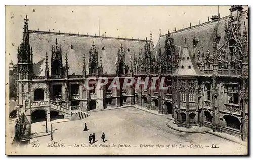 Ansichtskarte AK Rouen La Cour du Palais de Justice