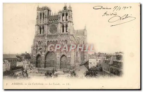 Cartes postales Amiens La Cathedrale La Facade