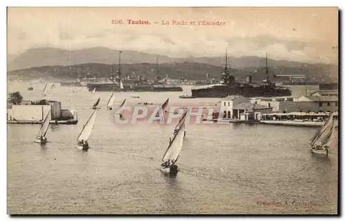 Cartes postales Toulon La Rade et I&#39Escadre Bateaux