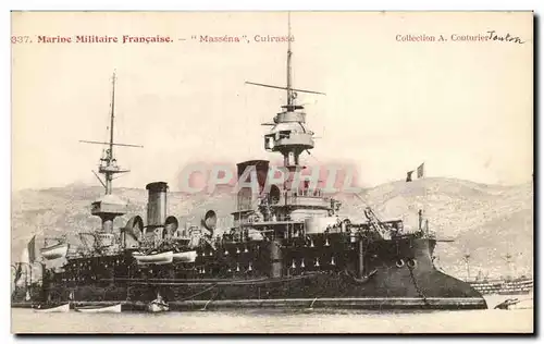 Cartes postales Marine Militaire Francaise Massena Cuirasse