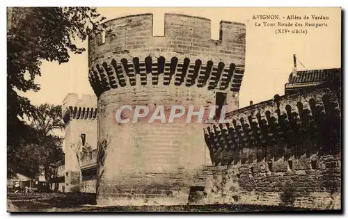 Ansichtskarte AK Avignon Allees de Verdun La Tour Ronde des Remparts