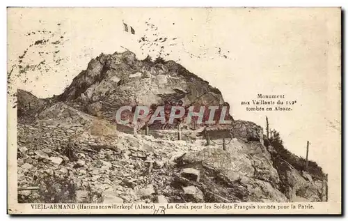 Cartes postales Vieil Armand La Croix pour les Soldats Francais tombes pour la Patrie Militaria