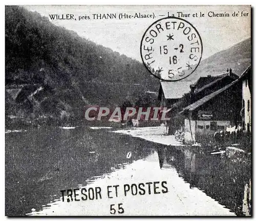 Cartes postales Willer pres Thann La Thur et le Chemin de fer