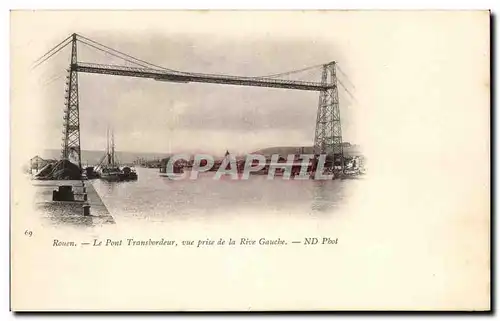 Cartes postales Rouen Le Pont Transbordeur vue prise de la Rive Gauche