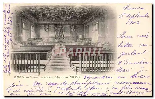 Cartes postales Rouen Interieur de la Cour d&#39Assises