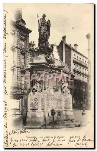 Ansichtskarte AK Rouen La Place de la Pucelle Jeanne d&#39arc