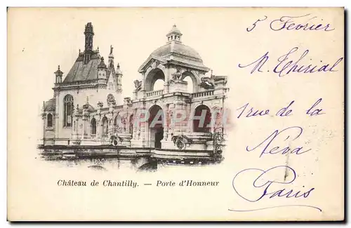 Ansichtskarte AK Chatreau de Chantilly Porte d&#39Honneur