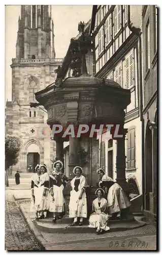 Cartes postales Obernai Femmes Folklore Coiffes