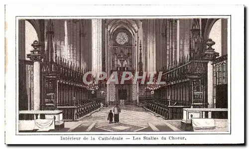 Cartes postales Interieur de la Cathedrale Les salles Du Choeur Amiens