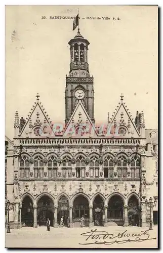 Cartes postales Saint Quentin Hotel de Ville