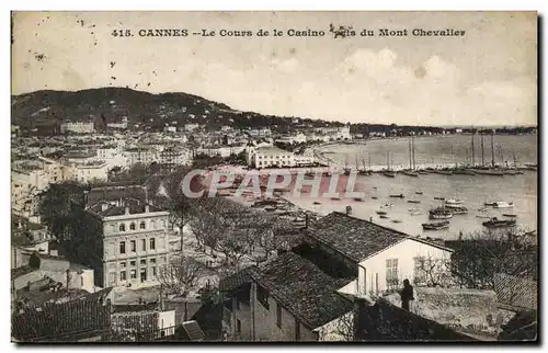 Ansichtskarte AK Cannes Le Cours de le Casino Pris du Mont Chevalier