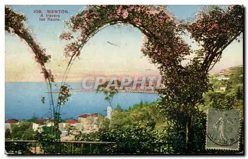 Cartes postales Menton A Travers les Fleurs