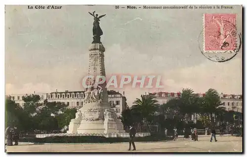 Cartes postales Nice Monument Commemoratif de la Reunion a La France