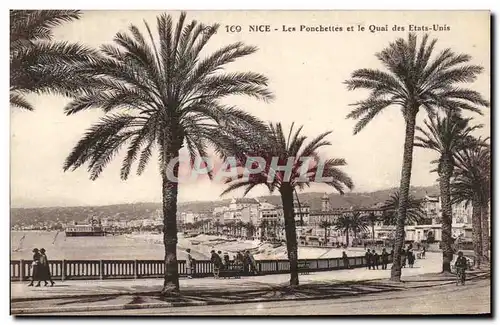 Cartes postales Nice Les Ponchettes et le Quai des Etats Unis