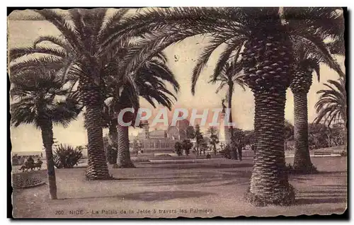 Cartes postales Nice Le Palais de la Jetee a Travers les Palmiers