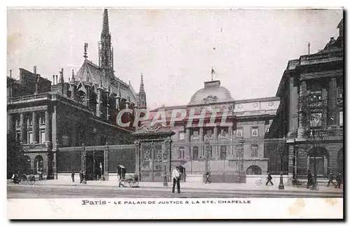 Ansichtskarte AK Paris Le Palais De Justice La Ste Chapelle