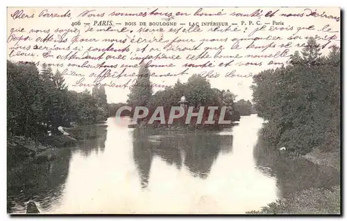 Cartes postales Paris Bois De Boulogne Lac Inferieur