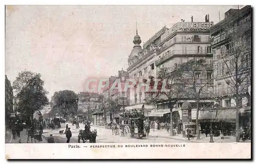 Cartes postales Paris Perspective Du Boulevard Bonne Nouvelle