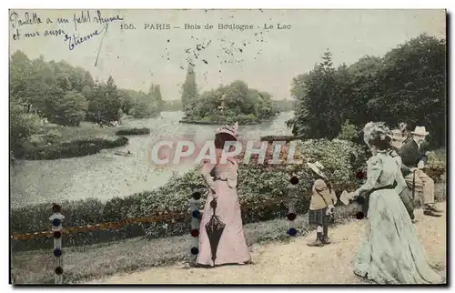 Ansichtskarte AK Paris Bois de Boulogne Le Lac Femmes et enfant