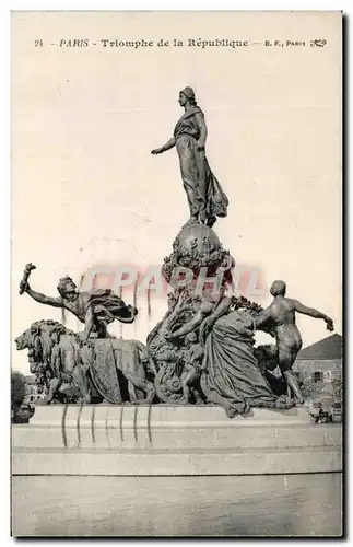 Cartes postales Paris Triomphe de la Republique Lion