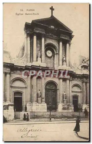 Cartes postales Paris Eglise Saint Roch