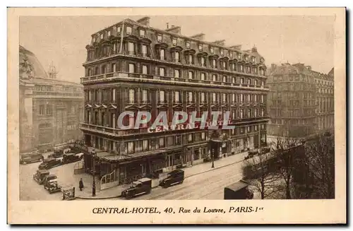 Cartes postales Paris Central Hotel Rue du Louvre Paris