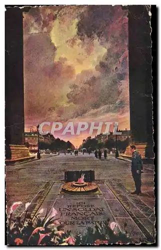 Cartes postales Paris En Flanant Tombe du Soldat Inconnu Arc de Triomphe