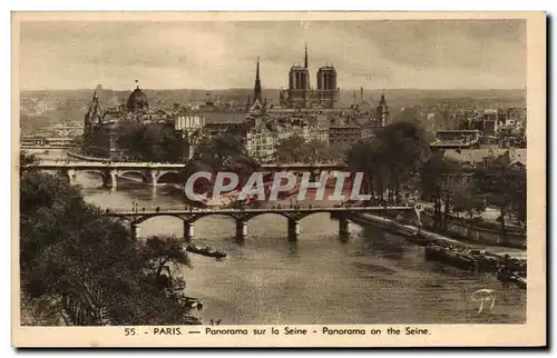 Ansichtskarte AK Paris panorama sur la Seine Notre Dame