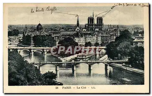 Cartes postales Paris La Cite Notre Dame