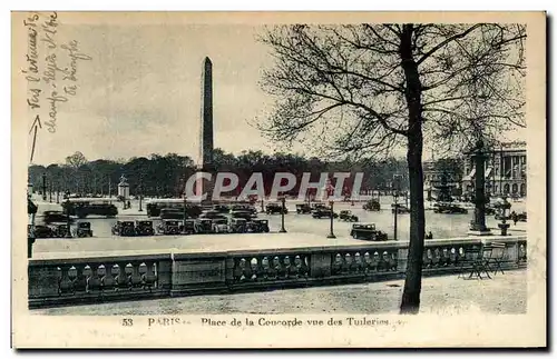 Ansichtskarte AK Paris Place de la Coucorde Vue des Tuileries