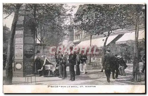 Ansichtskarte AK Paris Sur Le Boulevard St Martin Marchande de journaux Metiers