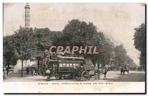 Cartes postales Paris Boul Sebastopol Place Du Chatelet