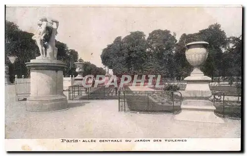 Ansichtskarte AK Paris Allee Centrale Du Jardin Des Tuileries