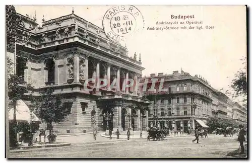 Ansichtskarte AK Budapest Andrassy ut Az Operaval Hongrie