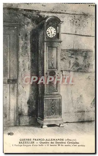 Ansichtskarte AK Guerre Franco Allemande Bazeilles Chambre Des Dernieres Cartouches Militaria Horloge