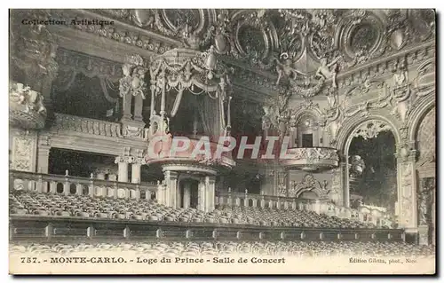 Cartes postales Monte Carlo Loge du Prince Salle de Concert