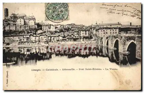Cartes postales Limoges Cathedrale Abbessaille Pont Saint Etienne La Vienne
