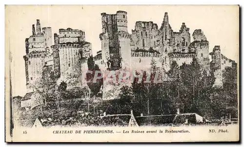 Cartes postales Chateau De Pieffefonds Les Ruines avant la Restauration