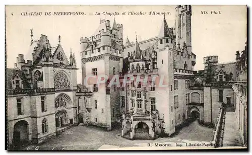 Cartes postales Chateau De Pierrefonds La Chapelle et l&#39Escalier d&#39Honneur