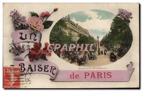 Cartes postales Baiser de Paris Boulevard Montmartre