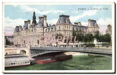 Ansichtskarte AK Paris L&#39Hotel De Ville Peniche