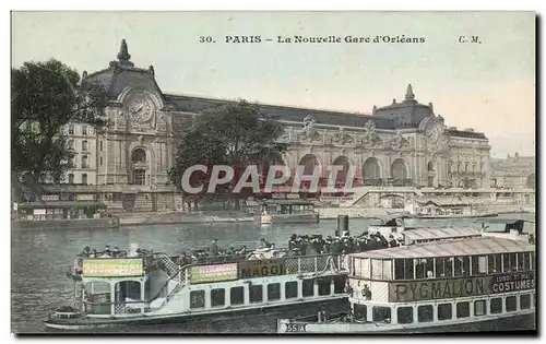 Cartes postales Paris la Nouvelle Gare d&#39Orleans Peniche Maggi Pygmalion