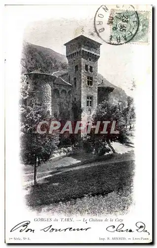 Cartes postales Gorges du Tarn Le Chateau de la Caze publicite Roquefort Fromage