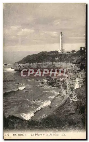 Ansichtskarte AK Biarritz le Phare et les Falaises