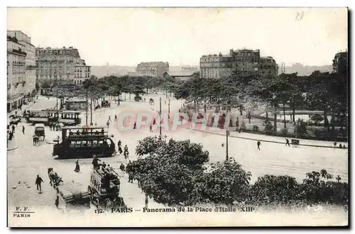 Cartes postales Paris Panorama de la Place d&#39Italie Tramway