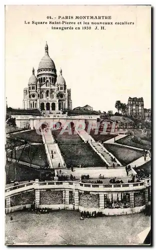 Ansichtskarte AK Paris Montmartre Le Square Saint Pierre et les nouveaux escaliers Sacre Coeur