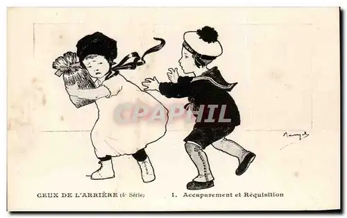 Cartes postales Ceux De L&#39Arriere Accaparement et Requisition Enfants Militaria