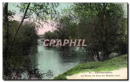 Cartes postales Argenteuil La Seine Au Bras Du Moulin Joil
